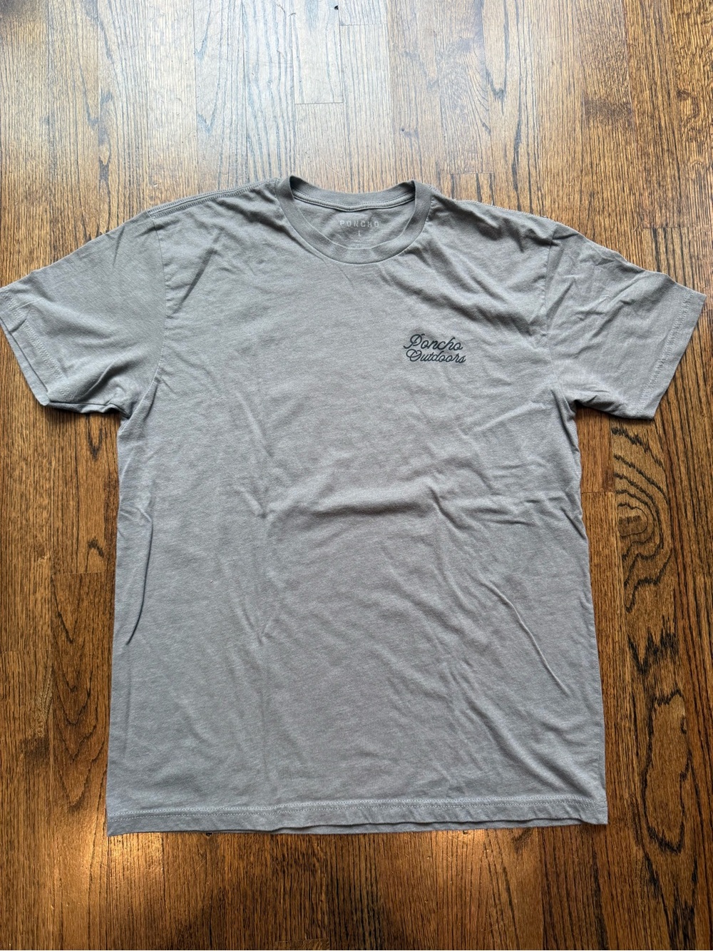 Poncho Outfitters Men's Short-Sleeve Gray Logo T-Shirt